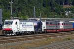 Lokomotion 186 43 treft mit ein KLV am 19 Mai 2018 in Kufstein ein.