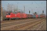 DB Schenker 145 035-5 und einem gemischtem G�terzug (Nuthetal-Saarmund 23.03.2010)