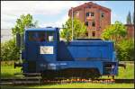 MHG 21 in Magdeburg Neustadt, 10.05.2015
<br><br>
Die V 22 wurde 1967 bei LKM gebaut und an das VEB Gie�ereianlagen Leipzig ausgeliefert. In den 1990er Jahren kam die Lok dann zur Magdeburger Hafen GmbH (MHG).