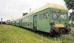 Doppelstockzug der DR im Eisenbahnmuseum Weimar am 05.08.2016.
