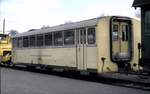 Hersfelder Eisenbahn Gesellschaft (HEG) Steuerwagen VS 55 aus dem Renfe Gliederzug in Bad Hersfeld am 18.04.1984.