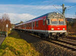 Mit dem Steuerwagen voraus fährt hier der RE 9 - Rhein Sieg Express (RSX) mit n-Wagen (ex Silberlinge bzw.