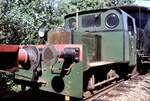 B-Rangier Diesellok Nr.5 in Sentheim am 07.08.1979.