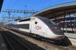 TGV 821 verlasst Luxembourg gare für den Fahrt nach Montpellier am 24 Juni 2024.