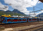   Vierachsiger Doppelstock-Autotransportwagen der Gattung Laaers 365 der SITFA - Societ Italiana Trasporti Ferroviari Autoveicoli S.p.A.