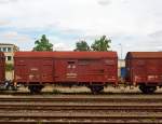 Dieser CFL Gedeckter G�terwagen der Gattung Us (40 82 9571 024-3) als Bahndienstwagen (ehem.
