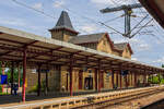 Der schöne Bahnhof Pétange liegt in der Gemeinde Pétange (deutsch Petingen / luxemburgisch Péiteng) in Luxemburg, am 16 Juni 2013.