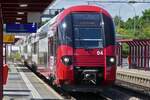 CFL 2204 in neuer Farbgebung auf Testfahrt durch die Haltestelle Lamadelaine. 08.08.2024