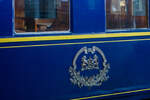 Das CIWL Emblem/Logo an dem ex CIWL Speisewagen WR N° 4249 am 24 Juni 2025 im Het Spoorwegmuseum (bis 2005 NSM - Nederlands Spoorwegmuseum / Niederländischen Eisenbahnmuseum) in Utrecht im ehemaligen Bahnhof Maliebaan.