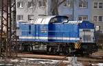 V 100-SP-006 der SLG Spitzke Logistik GmbH NL-SLG 92 84 2203 006-5 in Ulm am 09.02.2023.