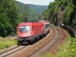 ÖBB 1116 091 mit ÖBB EC auf der Geislinger Steige am 22.06.2012.