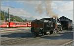 Lieder nun von hinten konnte ich diese  Zillertalbahn  Dampflok in Jenbach fotografieren.