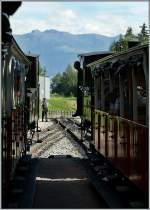 Impressionen einer Zugskreuzung bei der Aachenseebahn.