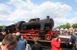 Einige der PKP-Loks pr�sentierten sich auch noch einmal auf der Drehscheibe bevor es dann in den Lokschuppen ging (Wolsztyn, 03.05.2008).