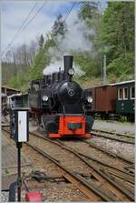 Farblich aufgefrischt zeigt sich SEG G 2x 2/2 105 der Blonay-Chamby Bahn in alter Frische in Chaulin.