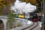 2025-10-26.BC Viaduc de la baye de Clarens
Locomotive  Vapeur G 2x 2/2 105  SEG  avec ces voitures
Bc4 22 MOB - As 2 RB - FZ 36 CEV