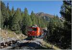 Die DFB HGm 4/4 61 erreicht von Realp kommend mit ihrem  Wanderexpress  325 in Kürze Oberwald.