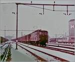 Eine SBB Ae 3/5 ist in Aarau (Rangierbahnhof) im Güterzugdienst tätig.