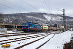 Die an die SBB Cargo International vermietete 193 516 „Aare“ (91 80 6193 516-2 D-SIEAG) der SüdLeasing GmbH (Stuttgart, eingestellt in Deutschland durch Siemens) fährt am