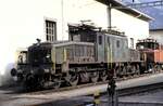 SBB Be 6/8 II Nr.13 256 und dahinter eine Ee 3/3 in Erstfeld am 11.09.1980.