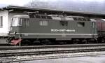 SOB Re 4/4 II ehemals der Süd-Ost-Bahn in Einsiedel am 19.09.1981.