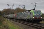Am tr�ben 6.Dezember 2025 treft BLS 475 422 samt deren KLV in Venlo ein und wird vom offenbarer Stelle fotografiert.