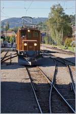 Bei der Ankunft unsers Zuges wartet die RhB Ge 4/4 182 auf die Abfahrt in Blonay.8.