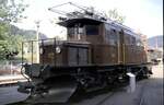 Krokodilausstellung im Verkehrshaus Luzern: Ge 4/4 Nr.182 der RhB (das  Bernina-Krokodil ); Inbetriebsetzung 1928, L�P 14,00m; 43 t, 760 PS; Vmax 45 km/h am 23.08.1979.