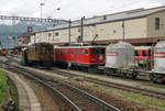 Rhtische Bahn
Bahnvestival Samedan und Pontresina vom 9./10. Juni 2018.
Zusammentreffen zwischen der Ge 6/6 702 und der Ge 2/4 222 in Pontresina am 9. Juni 2018.
Foto: Walter Ruetsch