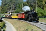 2019-08-24, BC Blonay Chemin de Bouricloz.
Locomotives  vapeur HG 3/4 3 avec 23-C44-36