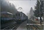 La DER de la Saison 2024! Ungewohnt mysthisch zeigt sich der Bahnhof von Chaulin whrend die  LLB ABFe 2/4 10 der Blonay-Chamby Bahn ihren Zug nach in Blonay bereit stellt.
