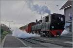 La DER de la Saison 2024! Herrlich dampfend verlässt die SEG G 2x 2/23 105 der Blonay Chamby Bahn mit ihrem Riviera Belle Epoque Zug den Bahnhof von Blonay.