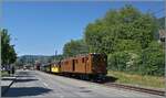 Festival Suisse de la vapeur 2026 (Schweizer Dampffestival 2026) - Die Bernina Bahn Ge 4/4 81 der Blonay Chamby Bahn verl�sst mit ihrem Zug Blonay. Der Zug ist auf der Fahrt nach Chaulin. 

24. Mai 2026