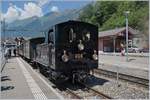 Im Rahmen der Schweizer Dampftage Brienz 2018 pendelte die SBB (Brnig) G 3/4 208 von 1913 Brienz und Meiringen mit einigen Zgen hin - und her, wobei sie (leider) bei der ersten Fahrt nach Meiringen