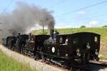 BSB-51 zieht whrend  150 Jahre Emmentalbahn   ein Sonderzug durch Tgertschi am 18 Mai 2025.
