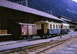 Als Ergänzung zur ausführlichen Dokumentation zum BOB B³ 6 von Armin hier noch ein Bild des Wagens (Wagenkastens) auf der Meiringen-Innertkirchen Bahn als B² 2.