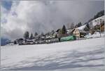 Die MOB Ge 4/4 8004 ist mit ihrem GPX von Montreux nach Interlaken Ost unterwegs, wobei die Schmalspurlok in Zweisimmen durch eine BLS Re 465 abgelöst werden wird. Eindrücklich zu sehen, wie durch aufkommenden Nebel der zauberhafte Glanz der Winterlandschaft bereit verschwunden ist. 

3. Januar 2025