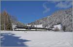 Ein MOB Regionalzug von Montreux nach Zweisimmen erreicht in Kürze das winterliche Les Avants. Den Zug schieb ein MOB ABe 4/4 Serie 9000. Im Laufe des Jahres wir die MOB weiter ABe 4/4 /Be 4/4 von der CJ erhalten, das diese durch den Kauf der neunen ABe 4/12 auf diese Triebwagen verzichten muss (statt wie vorgesehen auf die GTW ABe 2/6). 

3. Jan. 2025
