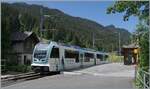 Der TPC ASD ABe 4/8 473 in der gef�lligen  Glacier 3000  Werbung als R71 432 auf der Fahrt von Aigle nach Les Diablerets und konnte bei der Abfahrt in Vers l?Eglise fotografiert werden. 

15. Juni 2026