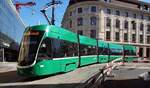 Straßenbahn / Stadtverkehr Basel, Be 4/6 Nr.6001 Flexity 2 von Bombardier Baujahr 2016 der BVB Basel am 29.09.2019.