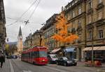 November-Impressionen aus Bern: Be 4/8 742 in der Schwanengasse beim Bahnhof Bern, 6.November 2020.