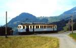 ABFe 4/4 12 der ASD ist im Juli 1983 bei Les Planches in Richtung Les Diablerets unterwegs