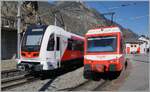 In Vernayaz M-C begegnet der TMR Beh 4/8 72 (UIC 90 85 838 072-4 CH-TMRSA) dem neuen TMR/SNCF Beh 4/8 (90 85 838 0891-4). W�hrend letzterer als Regionalzug 18977 auf dem Weg von Vallorcine nach Martigny ist, werden mit dem neuen Beh 4/8 91 Testfahrten zwischen Vernayaz MC und Martigny unternommen. 

9. April 2026 