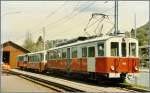 Der CEV BDe 4/4 105 in Blonay im Sommer 1985.