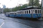 BDe 4/4 35 (SIG/MFO 1930) der Vereinigten Bern-Worb-Bahnen in Bern-Kirchenfeld im Mai 1980