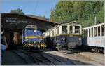 Autour de la voie ferrée / Rund um die eiserne Bahn (Herbstevent 2024) - Da bei Thema rund ums Gleis die Dieseltraktion (für Bauzüge) nicht fehlen darf, war die MOB Gm 4/4 2004 bei der B-C im Einsatz und zeigt sich neben dem MOB FZe 6/6 2002 (heute B-C) in Chaulin.

7. September 2024 