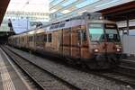 TPF 560 245 'CHOCOLAT EXPRESS' steht am 1 Jänner 2025 in Bern als RB nach Fribourg, Bulle und Broc-Chocolatterie.