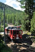 RhB ABe 4/4 Nr.49 bei Pondresina am 24.08.2009.