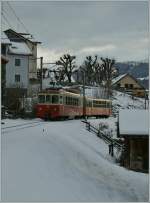 CEV BDeh 2/4 N 74 auf der Fahrt nach Blonay zwischen St-Legier Village und La Chiesaz.