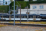 Der Triebwagen MOB Be 4/4 1006 (Typ „Bipperlisi“) Montreux-Berner Oberland-Bahn (Chemin de fer Montreux Oberland bernois), ex ASm Be 4/4 301 (Aare Seeland mobil AG), ex OJB Be 4/4 83
